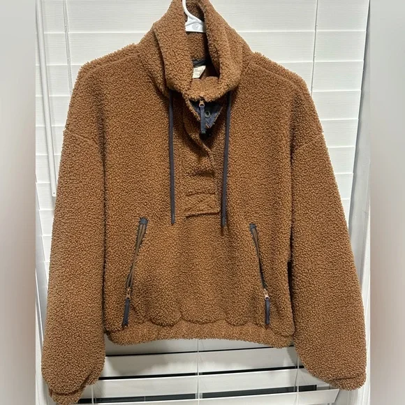 Universal Thread Quarter Zip Sherpa Sweatshirt Jacket Size Small - Picture 3 of 6